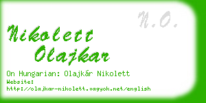 nikolett olajkar business card